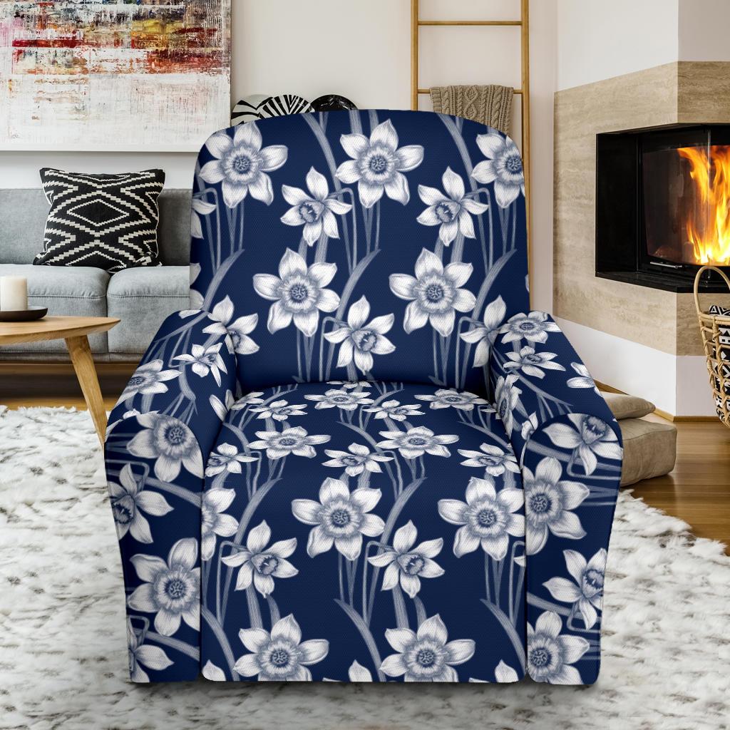Daffodils Pattern Print Design DF09 Recliner Slipcover-JORJUNE.COM