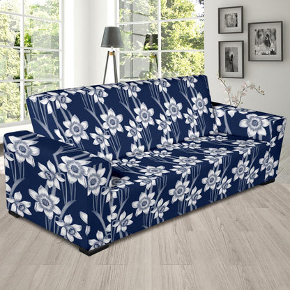 Daffodils Pattern Print Design DF09 Sofa Slipcover-JORJUNE.COM