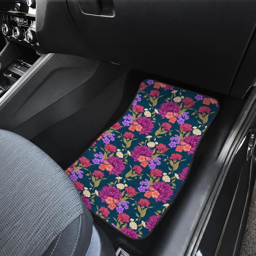 Dahlia Pattern Print Design DH01 Car Floor Mats-JorJune