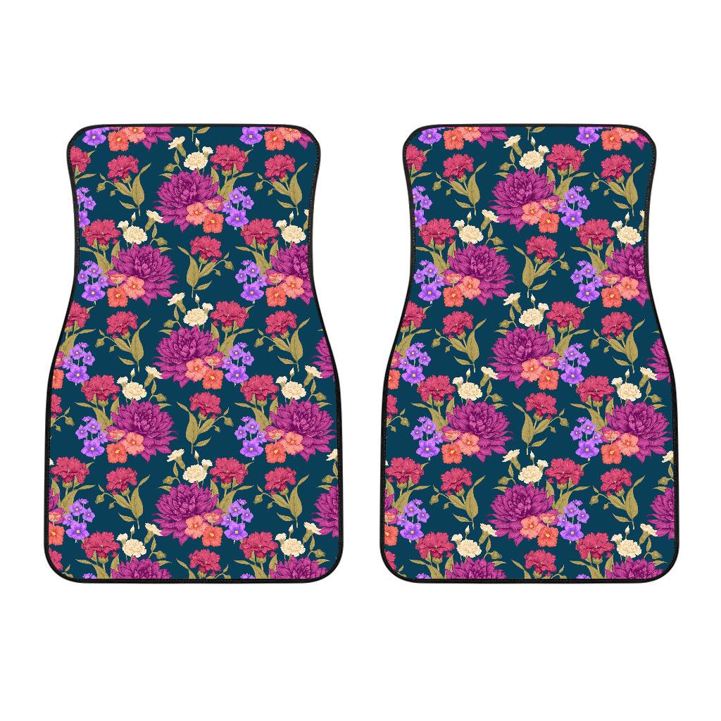 Dahlia Pattern Print Design DH01 Car Floor Mats-JorJune