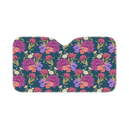 Dahlia Pattern Print Design DH01 Car Sun Shade-JorJune
