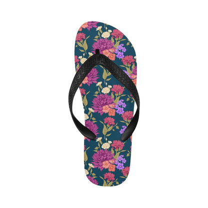 Dahlia Pattern Print Design DH01 Flip Flops-JorJune