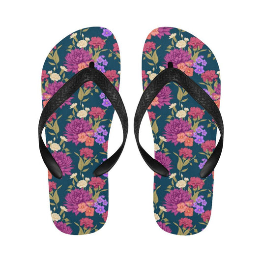Dahlia Pattern Print Design DH01 Flip Flops-JorJune