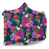 Dahlia Pattern Print Design DH01 Hooded Blanket-JORJUNE.COM