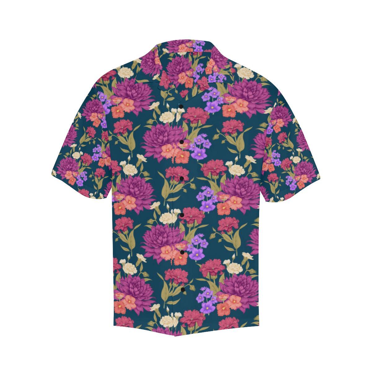 Dahlia Pattern Print Design DH01 Men Hawaiian Shirt-JorJune