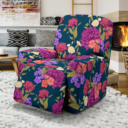 Dahlia Pattern Print Design DH01 Recliner Slipcover-JORJUNE.COM