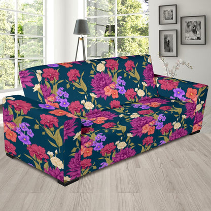 Dahlia Pattern Print Design DH01 Sofa Slipcover-JORJUNE.COM