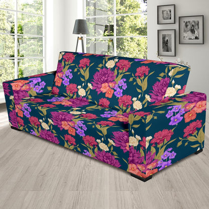 Dahlia Pattern Print Design DH01 Sofa Slipcover-JORJUNE.COM