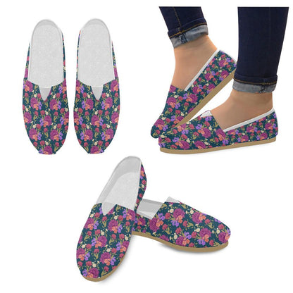 Dahlia Pattern Print Design DH01 Women Casual Shoes-JorJune.com
