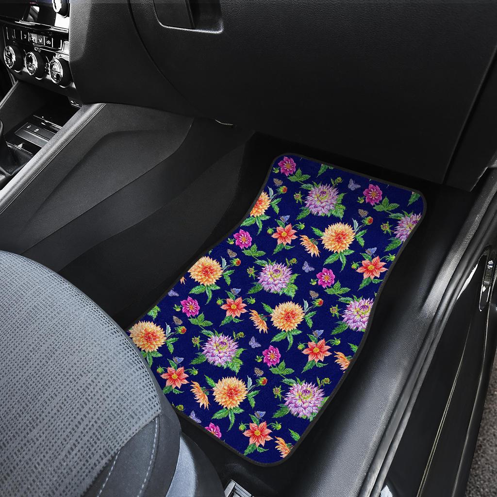 Dahlia Pattern Print Design DH010 Car Floor Mats-JorJune