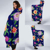 Dahlia Pattern Print Design DH010 Hooded Blanket-JORJUNE.COM