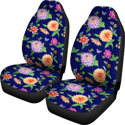 Dahlia Pattern Print Design DH010 Universal Fit Car Seat Covers