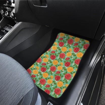Dahlia Pattern Print Design DH011 Car Floor Mats-JorJune