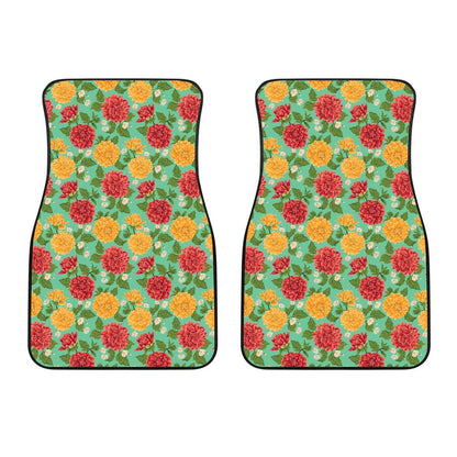 Dahlia Pattern Print Design DH011 Car Floor Mats-JorJune