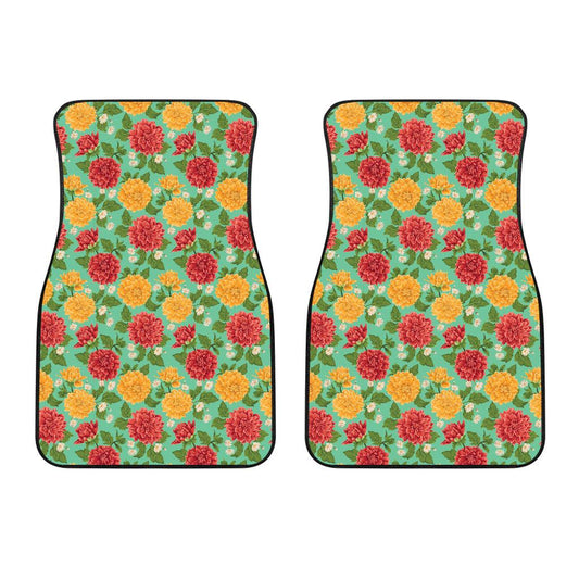 Dahlia Pattern Print Design DH011 Car Floor Mats-JorJune