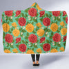 Dahlia Pattern Print Design DH011 Hooded Blanket-JORJUNE.COM