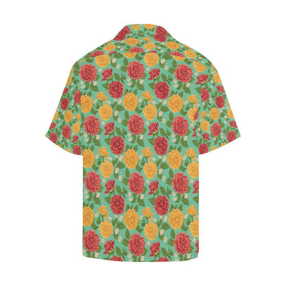 Dahlia Pattern Print Design DH011 Men Hawaiian Shirt-JorJune
