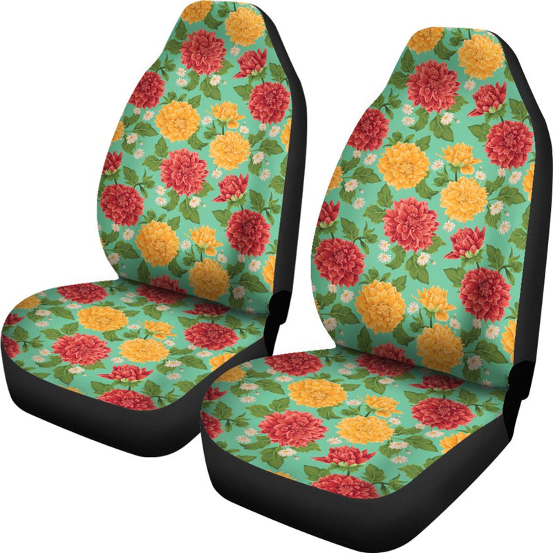 Dahlia Pattern Print Design DH011 Universal Fit Car Seat Covers