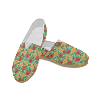 Dahlia Pattern Print Design DH011 Women Casual Shoes-JorJune.com