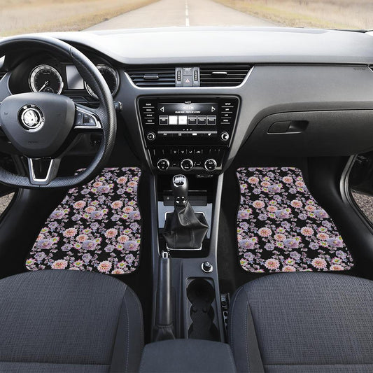 Dahlia Pattern Print Design DH012 Car Floor Mats-JorJune