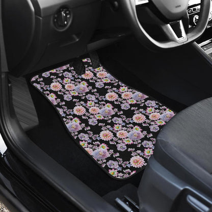 Dahlia Pattern Print Design DH012 Car Floor Mats-JorJune