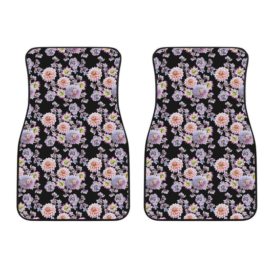Dahlia Pattern Print Design DH012 Car Floor Mats-JorJune