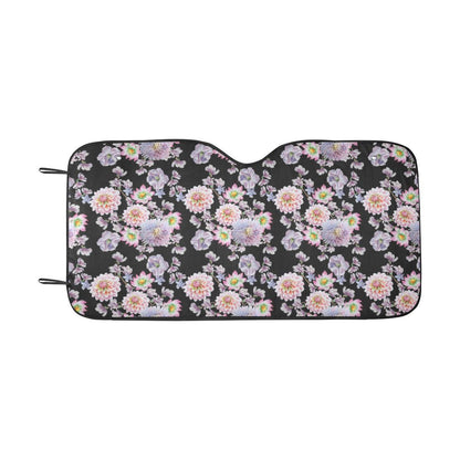 Dahlia Pattern Print Design DH012 Car Sun Shade-JorJune