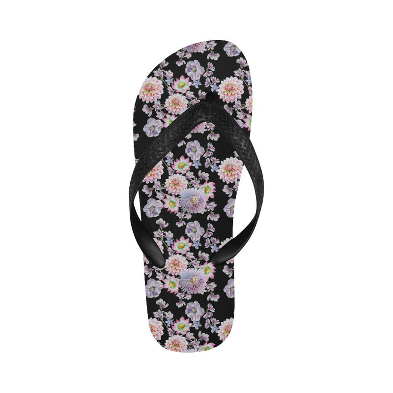 Dahlia Pattern Print Design DH012 Flip Flops-JorJune