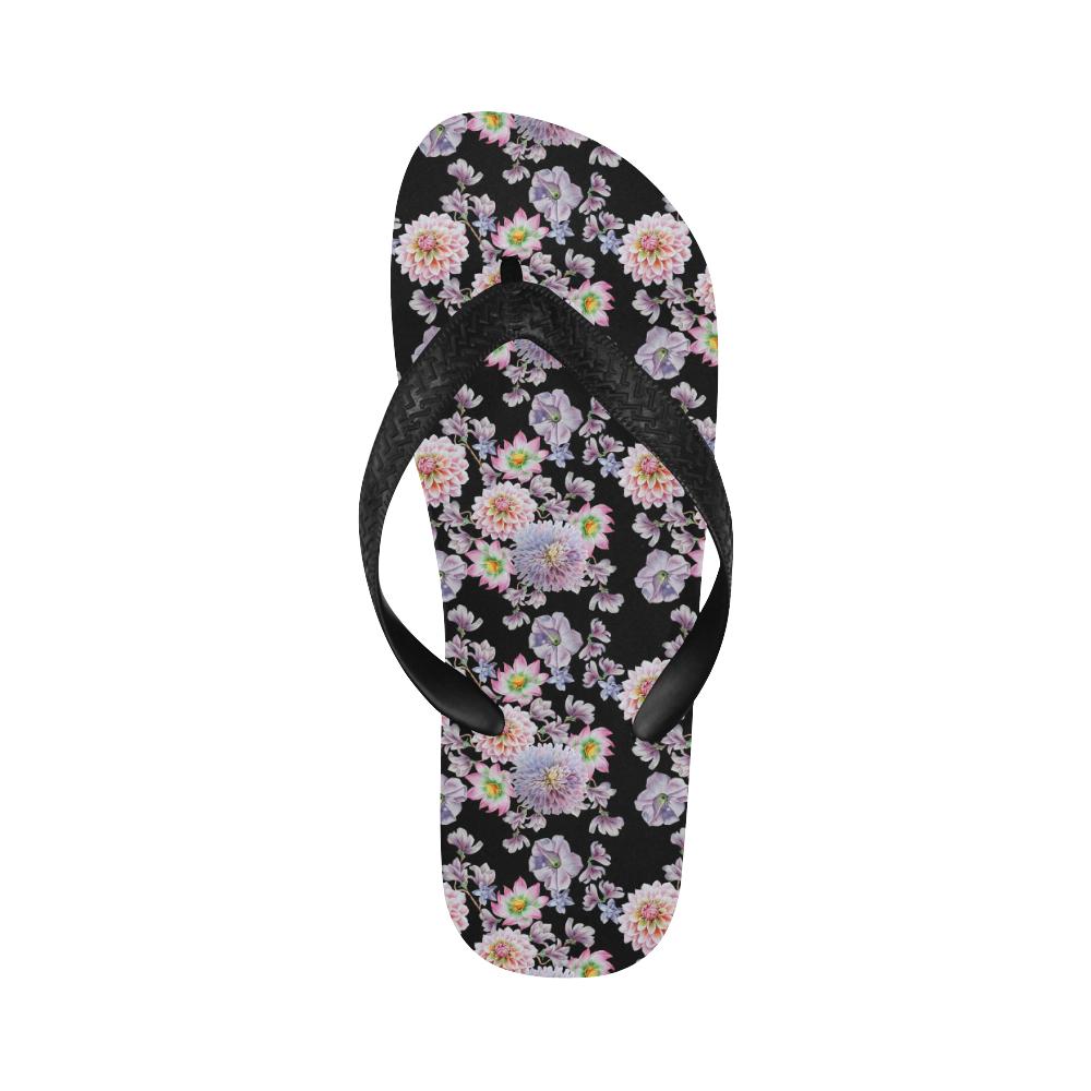 Dahlia Pattern Print Design DH012 Flip Flops-JorJune