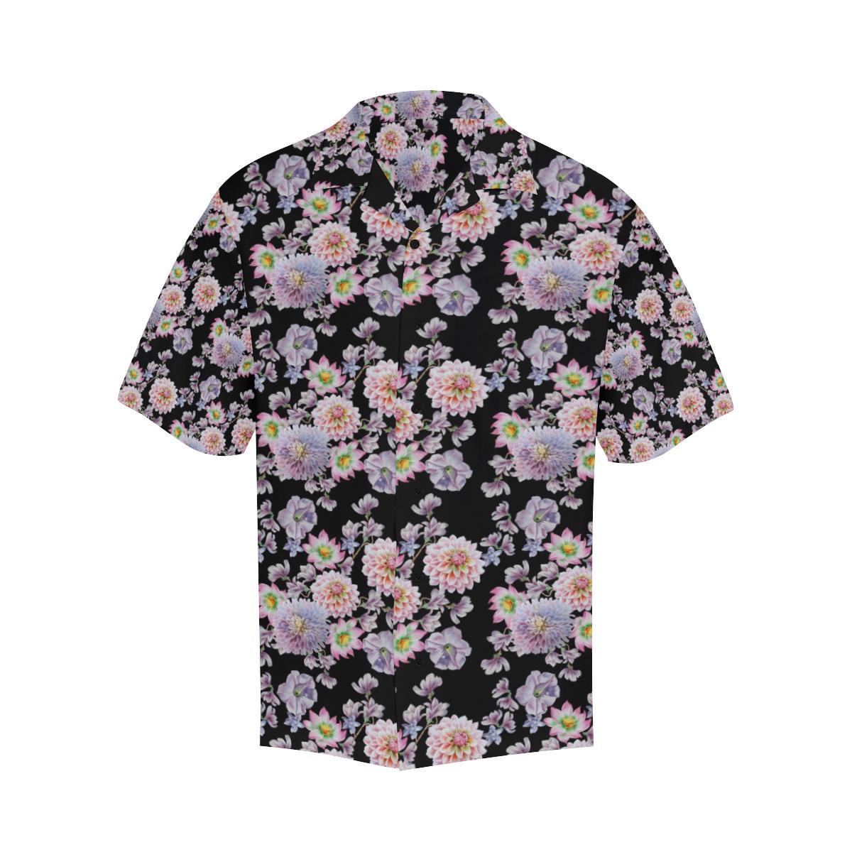 Dahlia Pattern Print Design DH012 Men Hawaiian Shirt-JorJune