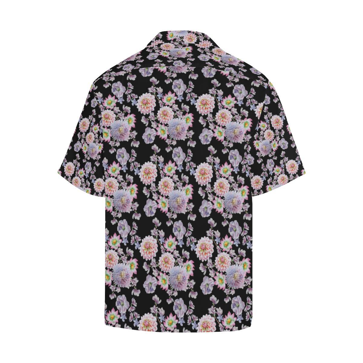Dahlia Pattern Print Design DH012 Men Hawaiian Shirt-JorJune