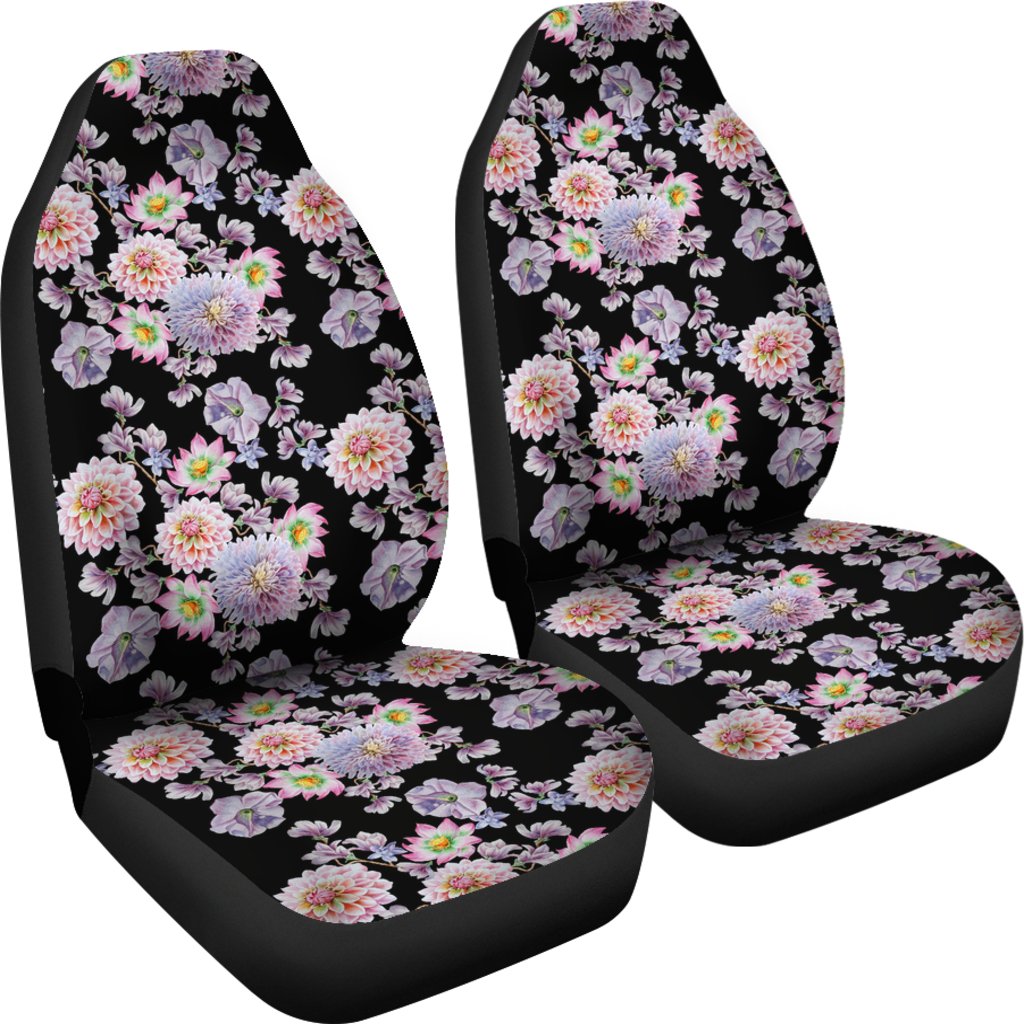Dahlia Pattern Print Design DH012 Universal Fit Car Seat Covers