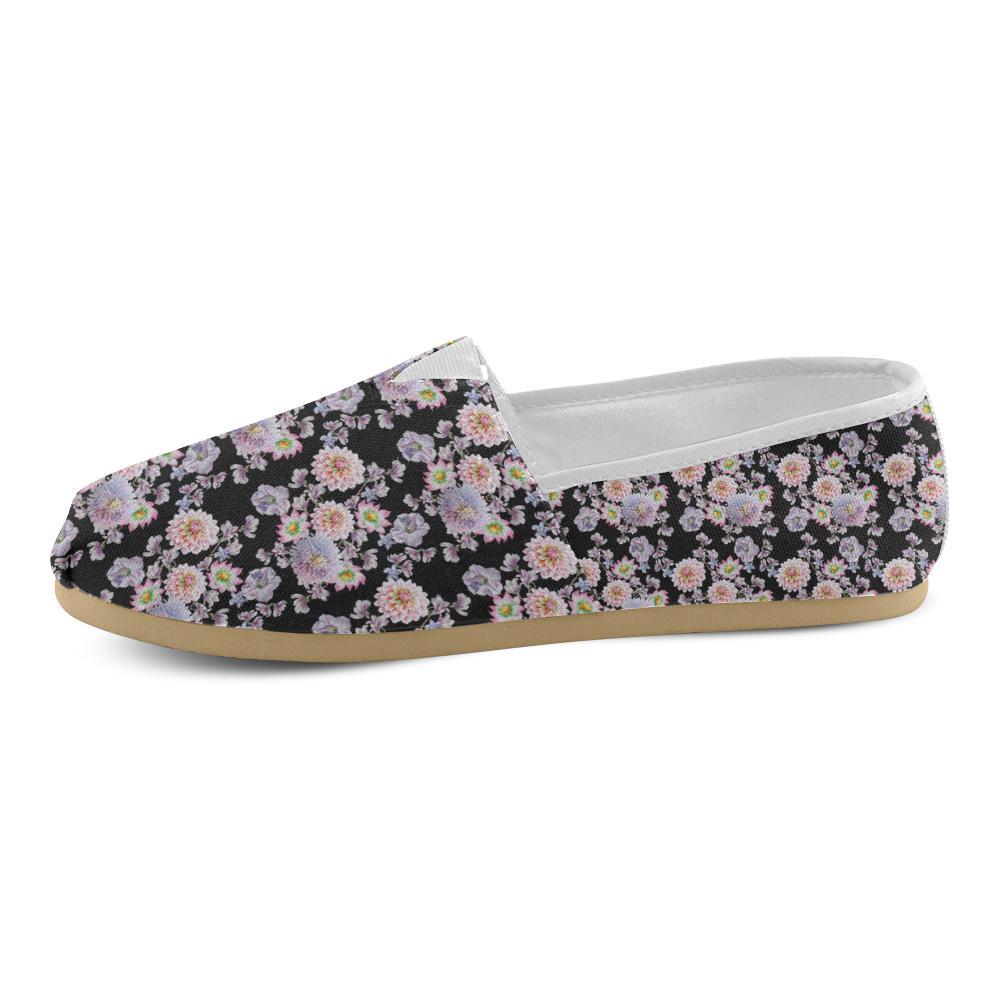 Dahlia Pattern Print Design DH012 Women Casual Shoes-JorJune.com