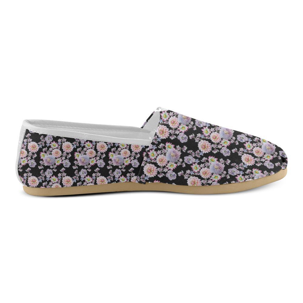 Dahlia Pattern Print Design DH012 Women Casual Shoes-JorJune.com