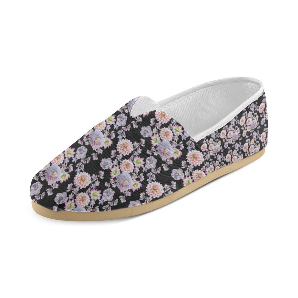 Dahlia Pattern Print Design DH012 Women Casual Shoes-JorJune.com