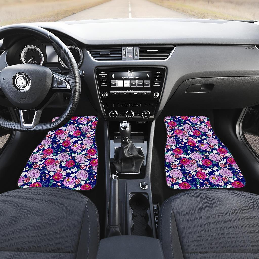 Dahlia Pattern Print Design DH013 Car Floor Mats-JorJune