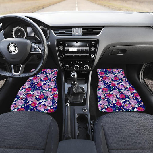 Dahlia Pattern Print Design DH013 Car Floor Mats-JorJune