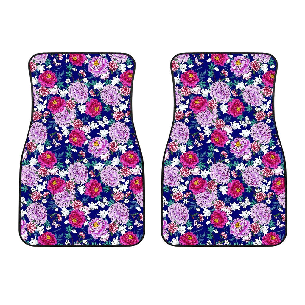Dahlia Pattern Print Design DH013 Car Floor Mats-JorJune
