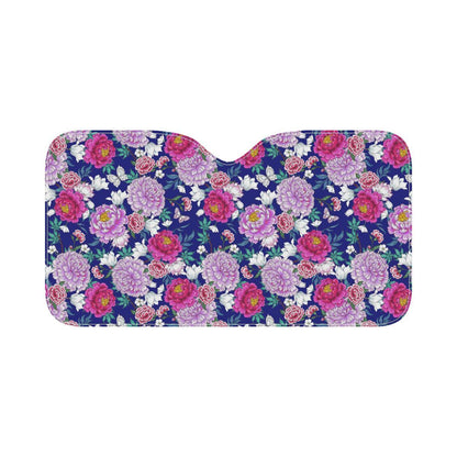 Dahlia Pattern Print Design DH013 Car Sun Shade-JorJune