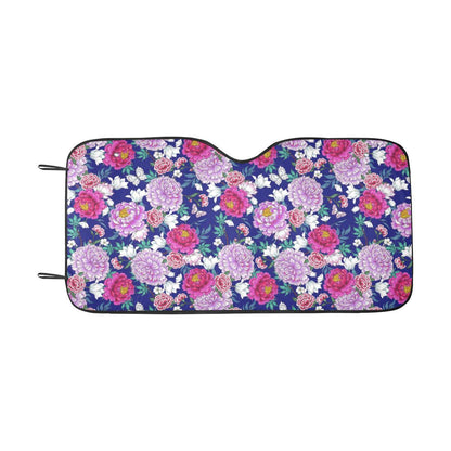 Dahlia Pattern Print Design DH013 Car Sun Shade-JorJune