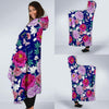 Dahlia Pattern Print Design DH013 Hooded Blanket-JORJUNE.COM