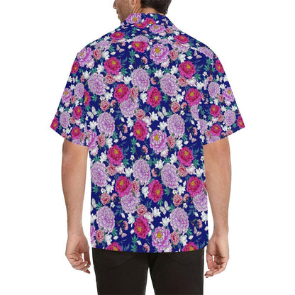 Dahlia Pattern Print Design DH013 Men Hawaiian Shirt-JorJune
