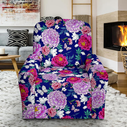 Dahlia Pattern Print Design DH013 Recliner Slipcover-JORJUNE.COM