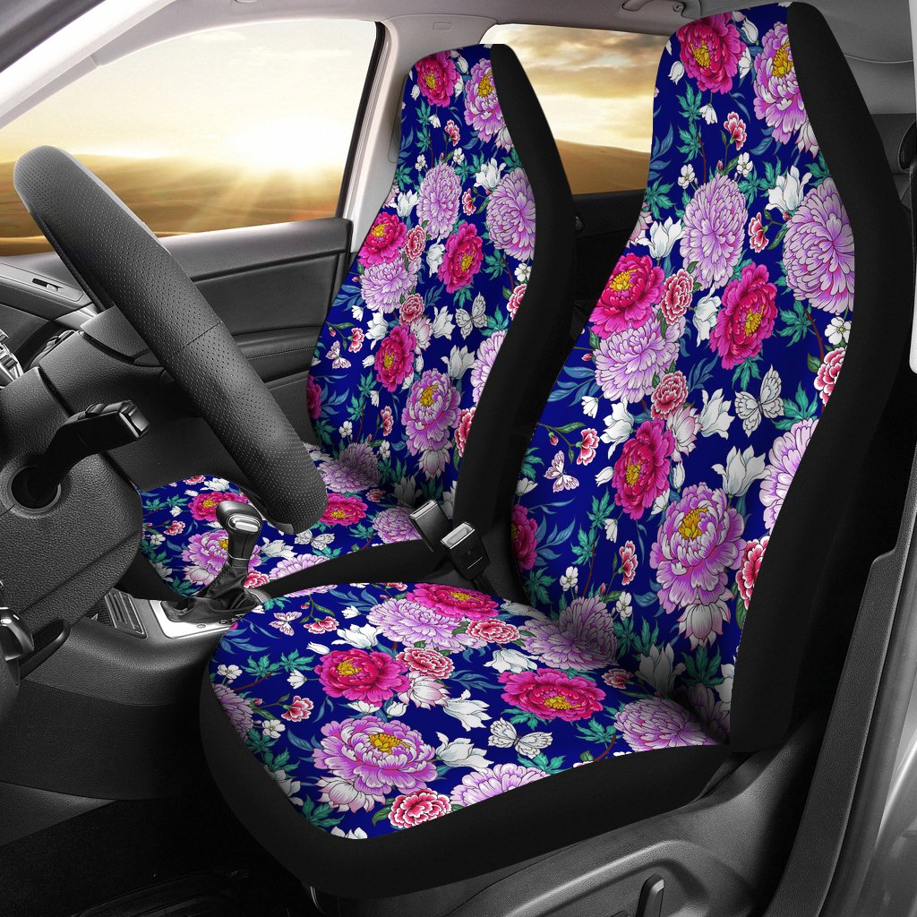 Dahlia Pattern Print Design DH013 Universal Fit Car Seat Covers