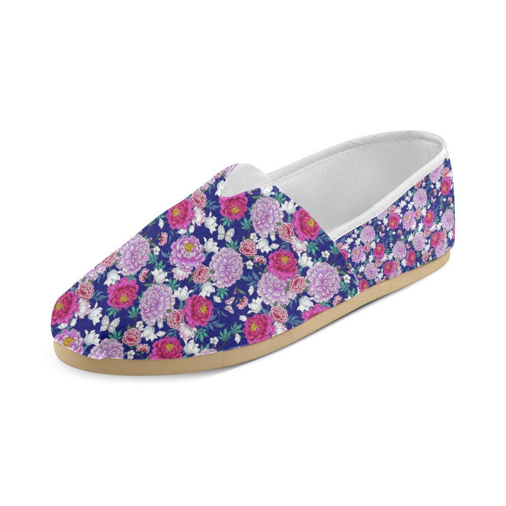 Dahlia Pattern Print Design DH013 Women Casual Shoes-JorJune.com