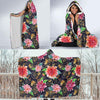 Dahlia Pattern Print Design DH02 Hooded Blanket-JORJUNE.COM