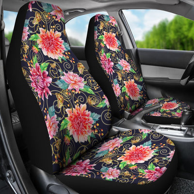 Dahlia Pattern Print Design DH02 Universal Fit Car Seat Covers