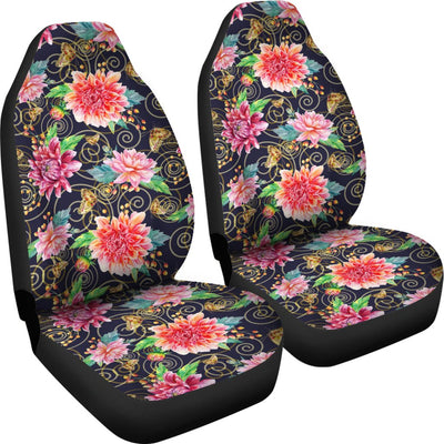 Dahlia Pattern Print Design DH02 Universal Fit Car Seat Covers