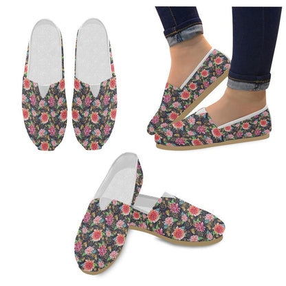 Dahlia Pattern Print Design DH02 Women Casual Shoes-JorJune.com