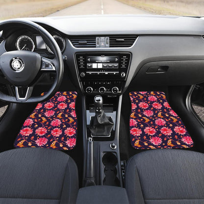 Dahlia Pattern Print Design DH03 Car Floor Mats-JorJune